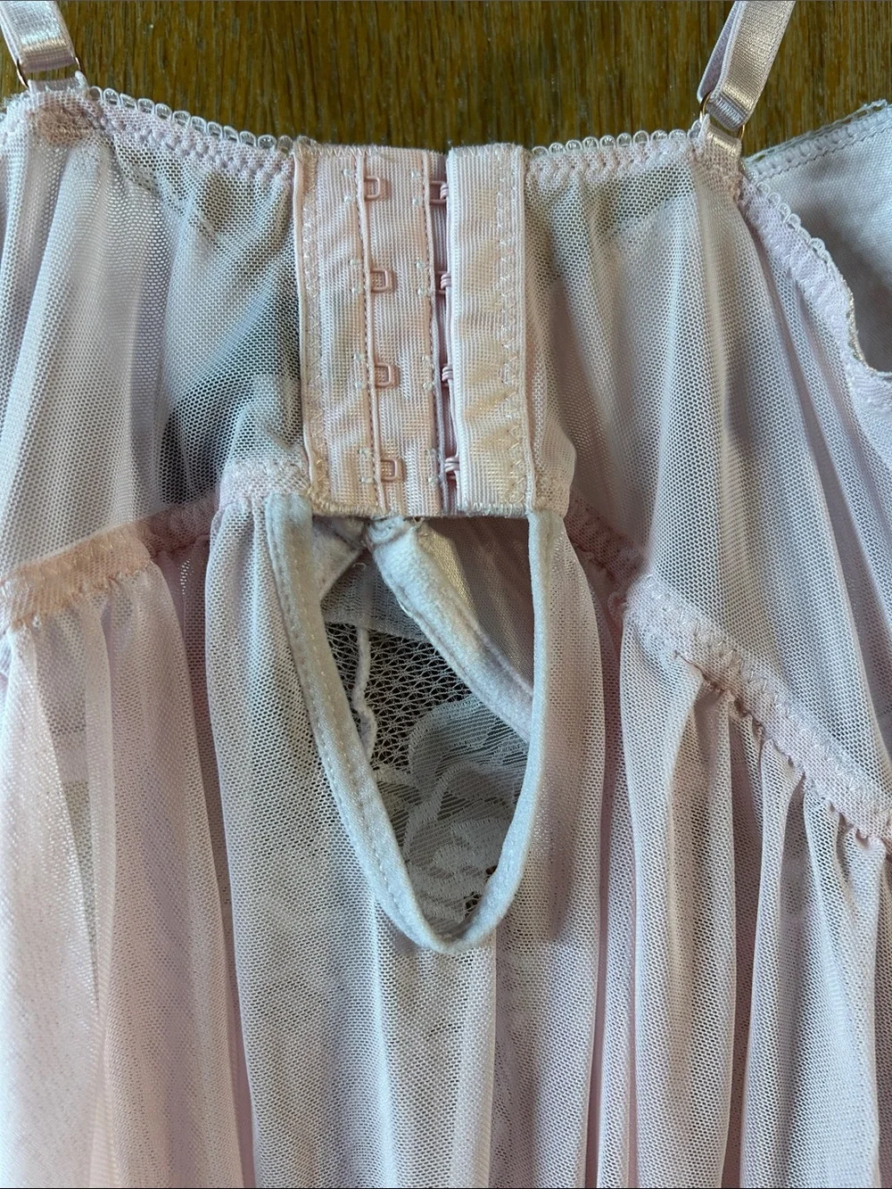 Pink Rachel Roy Medium Lace Push Up Babydoll Chemise Lingerie - Picture 8 of 12
